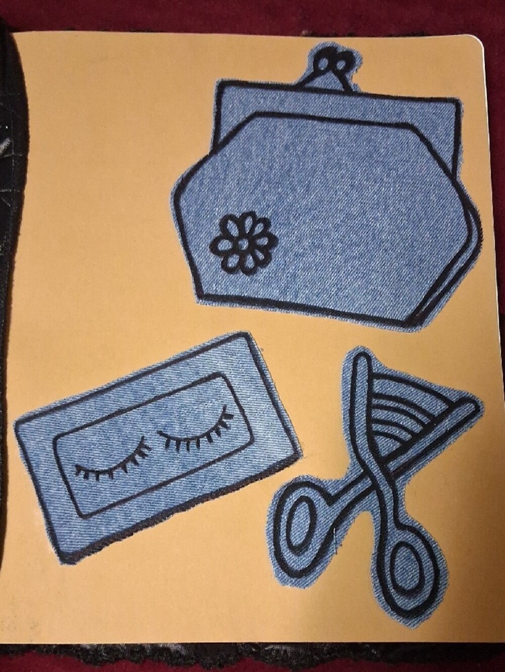 Black Quilted Journal with Decorative Light Blue Bow - Picture 5 of 8